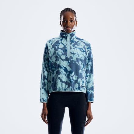 Women's Bamburgh Half Zip Fleece - Blue/Grey