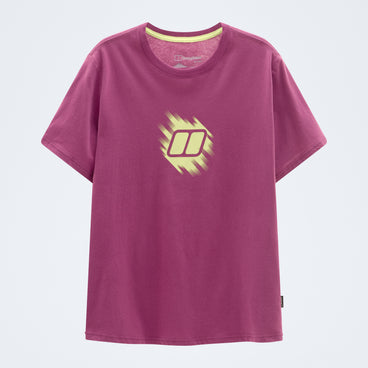 Women's Sketched Blocks Essential Tee - Purple