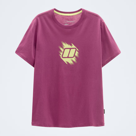 Women's Sketched Blocks Essential Tee - Purple