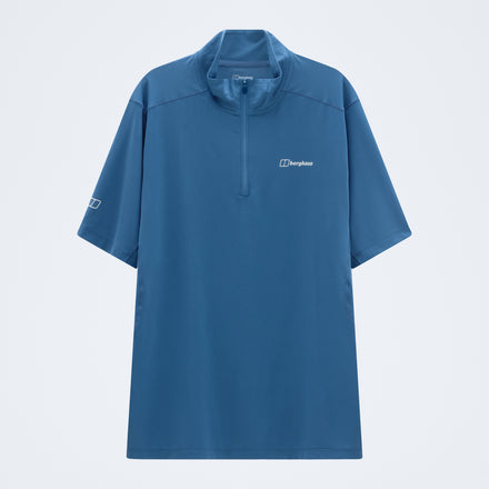 Men's Bowburn Half Zip Tech Tee - Blue