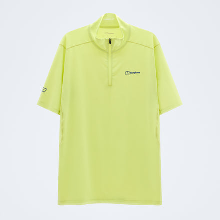Men's Bowburn Half Zip Tech Tee - Light Yellow