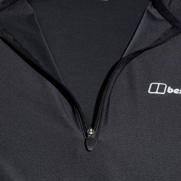 Men's 24/7 Tech Tee Long Sleeve Half Zip - Black