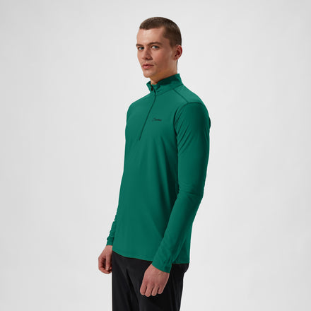 Men's 24/7 Half Zip Long Sleeve Tech Tee - Green