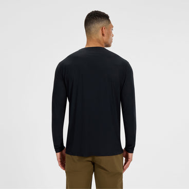 Men's 24/7 Tech Tee Long Sleeve Crew - Black