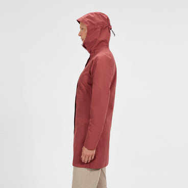 Women's Omeara Long Waterproof Jacket - Red