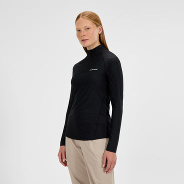 Women's 24/7 Tech Tee Long Sleeve Half Zip - Black