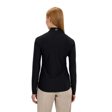 Women's 24/7 Tech Tee Long Sleeve Half Zip - Black
