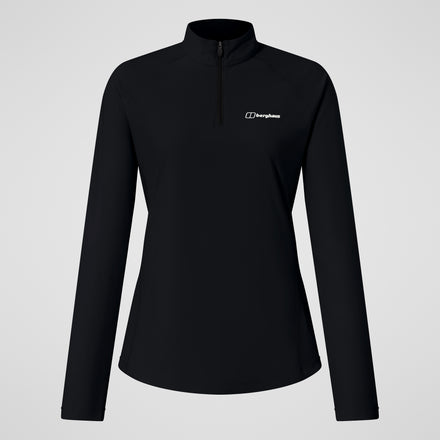 Women's 24/7 Tech Tee Long Sleeve Half Zip - Black