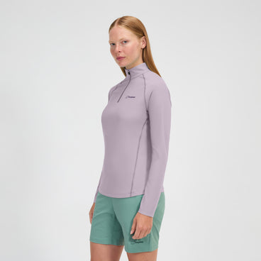 Women's 24/7 Half Zip Long Sleeve Tech Tee - Purple