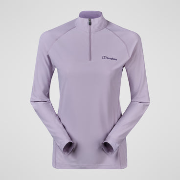 Women's 24/7 Half Zip Long Sleeve Tech Tee - Purple