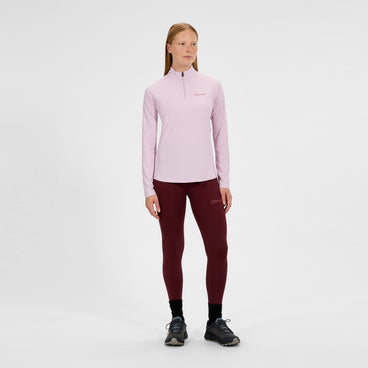 Women's 24/7 Half Zip Long Sleeve Tech Tee - Pink
