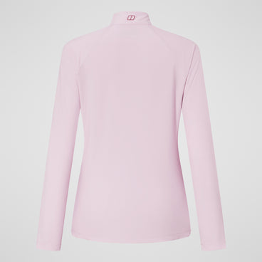 Women's 24/7 Half Zip Long Sleeve Tech Tee - Pink