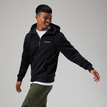 Men's Logo Full Zip Hoody - Black