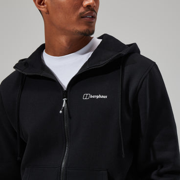 Men's Logo Full Zip Hoody - Black