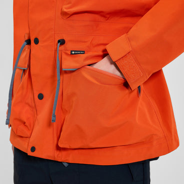 Unisex Trango Gore-Tex Waterproof Jacket - Orange/Grey