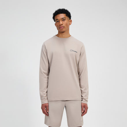Men's Grappled Long Sleeve Tee - Grey
