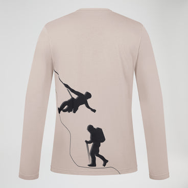 Men's Grappled Long Sleeve Tee - Grey