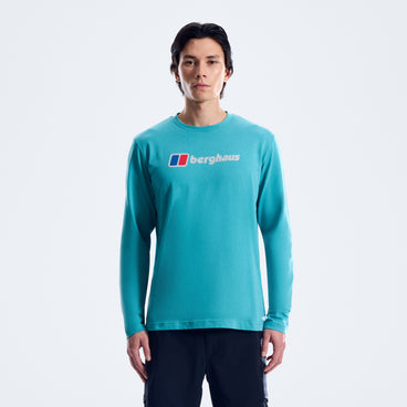 Men's Berghaus Big Logo Long Sleeve Tee - Blue