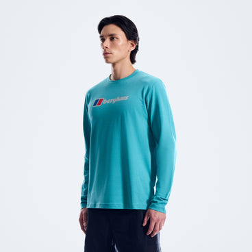 Men's Berghaus Big Logo Long Sleeve Tee - Blue