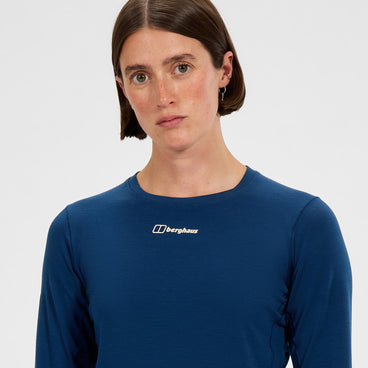 Women's Delta Long Sleeve Tech Tee - Blue