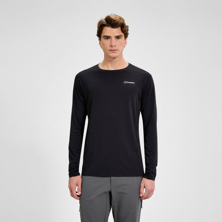 Men's Delta Long Sleeve Tech Tee - Black