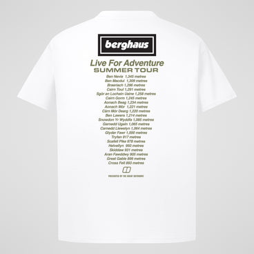 Unisex Adventure Tour Tee - White