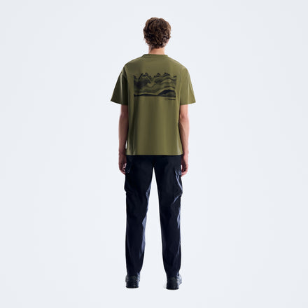 Men's Geo Mountain Tee - Dark Green